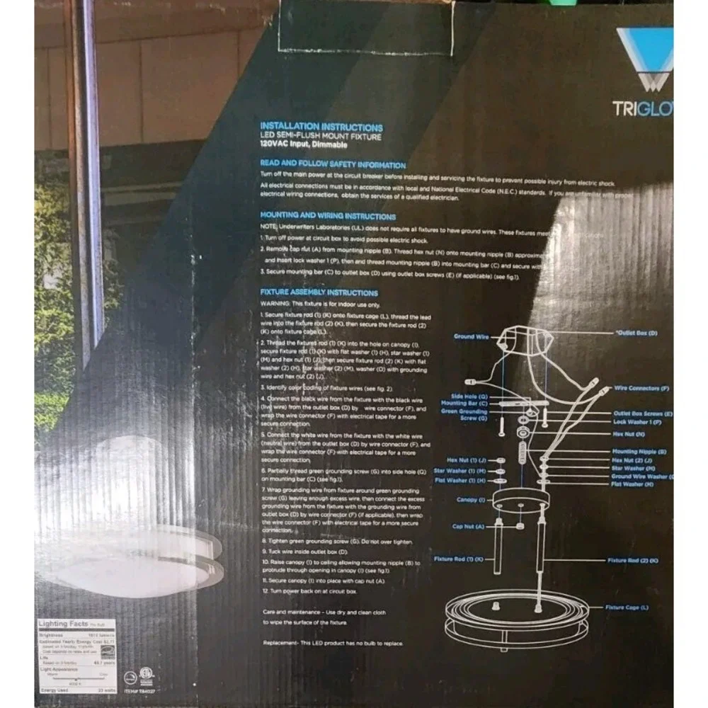 Triglow T84027 DOUBLE Ring Pendant LED light 16